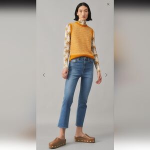 Tory Burch Cropped Boot-Cut Marble Jean size 32‎ Anni Wash